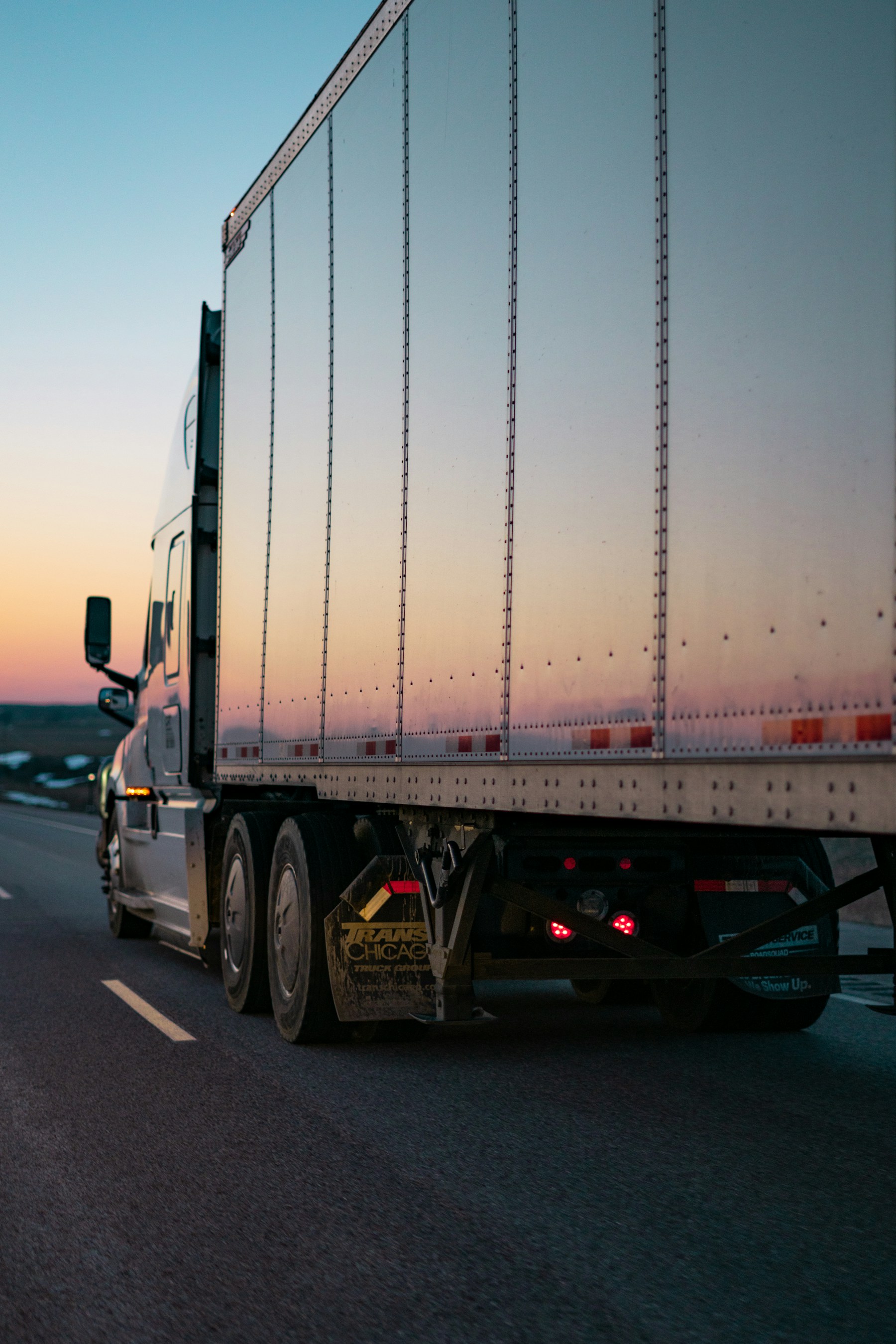 Tractor-trailer prepared for a truckload shipment